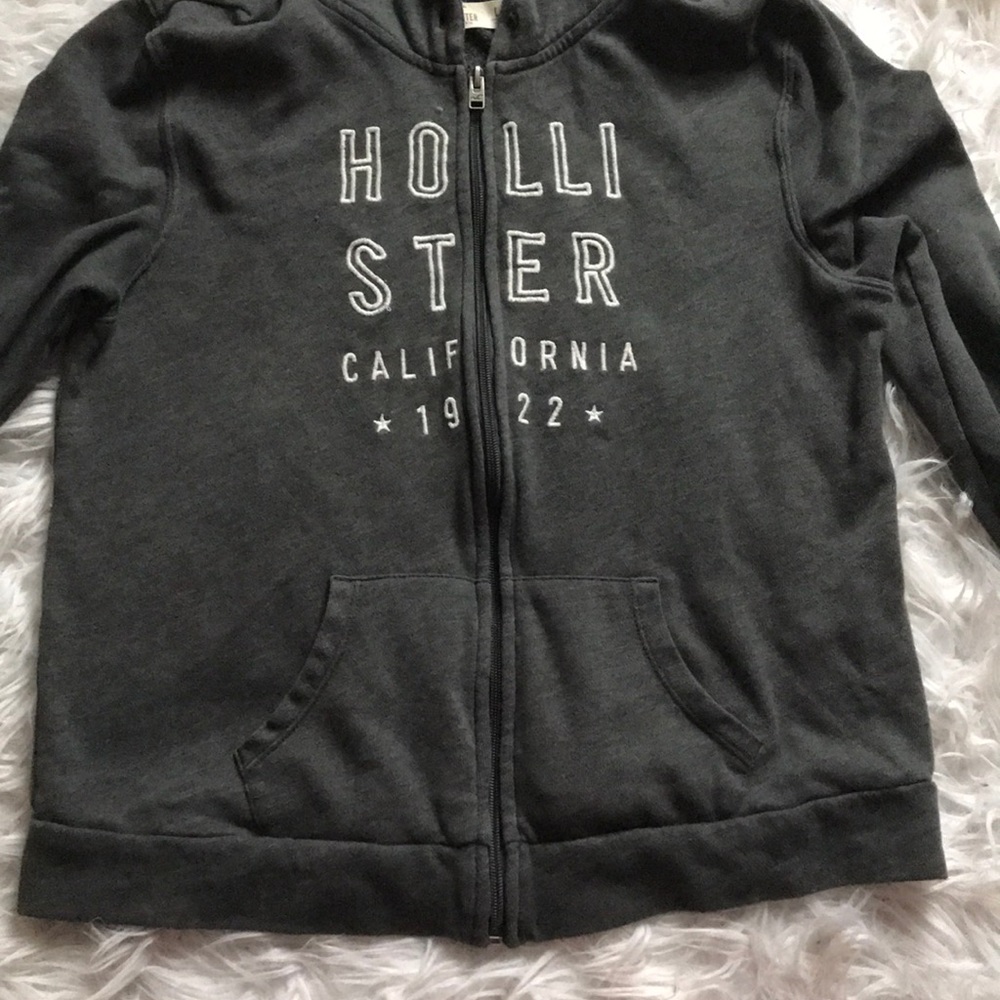 Hollister zip up hoodie.